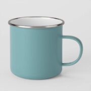 NerdMerch Emaille-Tasse Retro – 300 ml mit Silberrand (verschiedene Farben) – Bild 3